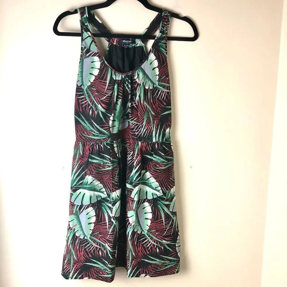 Madewell | 100% Silk Tropical Island Mini Dress - Picture 1 of 8